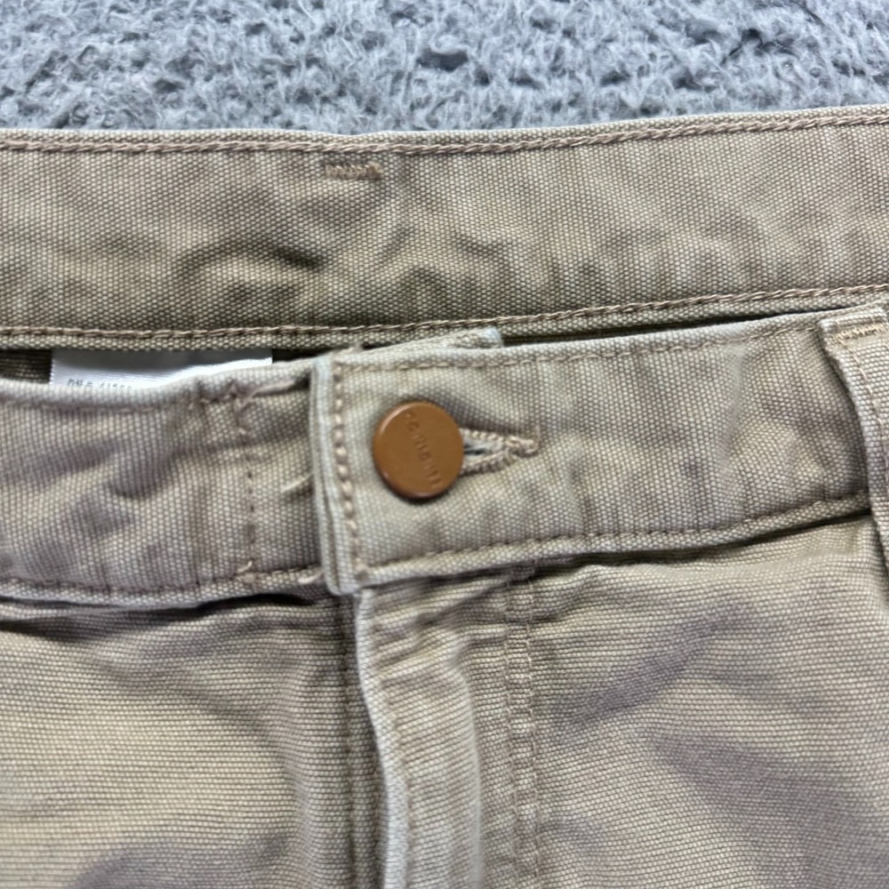 Carhartt Flame Resistant Pant Mens 38x27 Brown Cotton Carpenter Straight Travel - Picture 6 of 14
